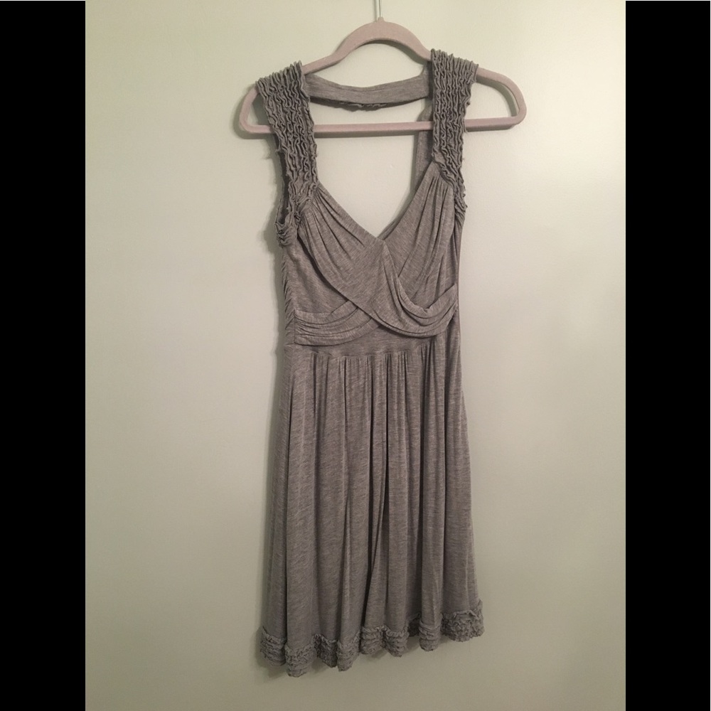 Bebe-Gray Cotton Dress